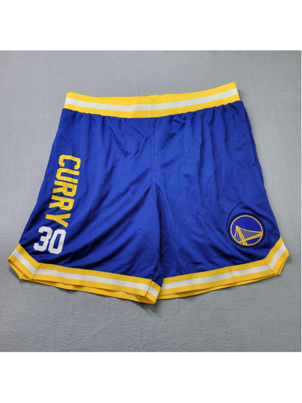 Golden State Warriors Shorts Mens 2XL Stephen Curry 30 NBA Basketball Blue Unk
